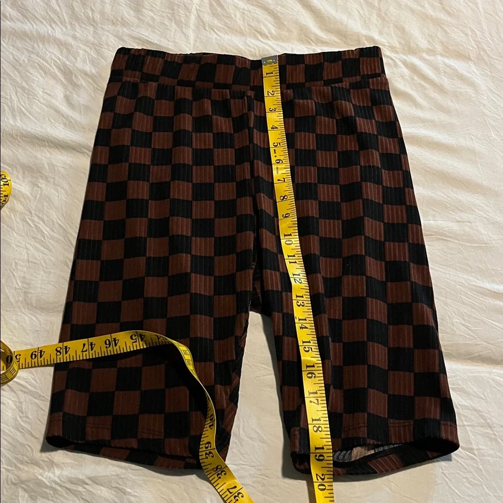 Dressed in LALA Malone Biker set in Mocha and Black Checkerboard - Picture 15 of 16